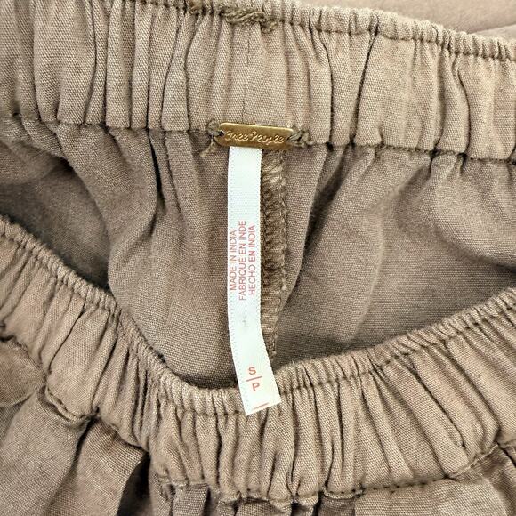 Free People To The Sky Parachute Pants Small Slouchy Trousers Brown Boho Pull On - Picture 10 of 16